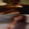Nude man women green